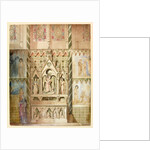 Truro Cathedral, elevation of an altar in the cathedral by William Burges