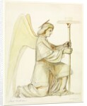 Truro Cathedral, detail of kneeling angel holding candlestick by William Burges