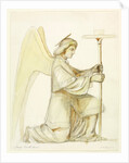 Truro Cathedral, detail of kneeling angel holding candlestick by William Burges