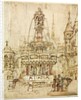 Sketch of a fountain for the City of Gloucester by William Burges
