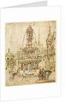 Sketch of a fountain for the City of Gloucester by William Burges