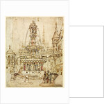 Sketch of a fountain for the City of Gloucester by William Burges