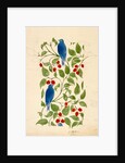 Blue Birds on Berry Bushes, design for textile by C.F.A.Voysey