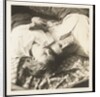 Man and woman lying head by head on rug on grass by Curtis Moffat