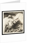 Man and woman lying head by head on rug on grass by Curtis Moffat