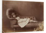 Xie Kitchin on sofa by Charles Lutwidge Dodgson