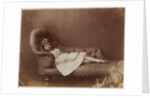 Xie Kitchin on sofa by Charles Lutwidge Dodgson