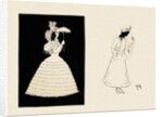 Silhouettes of two female figures by Anonymous