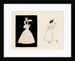 Silhouettes of two female figures by Anonymous