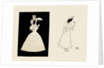 Silhouettes of two female figures by Anonymous