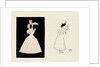 Silhouettes of two female figures by Anonymous