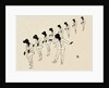 Silhouettes of nine female figures by Anonymous