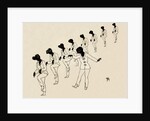 Silhouettes of nine female figures by Anonymous