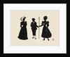 Silhouettes of three figures inlcuding a shepherdess by Anonymous