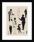 Silhouettes of a range of characters in a variety of costumes by Anonymous