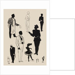 Silhouettes of a range of characters in a variety of costumes by Anonymous