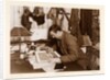 Dr. Edward Adrian Wilson colouring a sketch by Herbert George Ponting