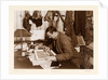 Dr. Edward Adrian Wilson colouring a sketch by Herbert George Ponting