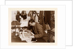 Dr. Edward Adrian Wilson colouring a sketch by Herbert George Ponting