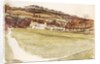Path to houses at the bottom of hill by May Morris