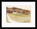 Path to houses at the bottom of hill by May Morris