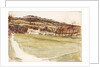 Path to houses at the bottom of hill by May Morris