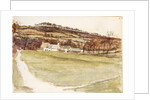 Path to houses at the bottom of hill by May Morris