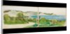 Coastal paths with views of the sea, hills and cliffs in distance by May Morris