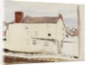 White house with red slate roof by May Morris