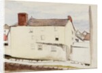 White house with red slate roof by May Morris