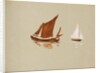 Brown and white sailboats by May Morris
