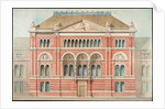 Drawing of the facade of the Lecture Theatre at the V&A by Godfrey Sykes; Francis Fowke