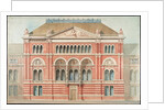 Drawing of the facade of the Lecture Theatre at the V&A by Godfrey Sykes; Francis Fowke