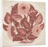 Dish design with flowers and foliage by William de Morgan