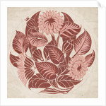 Dish design with flowers and foliage by William de Morgan
