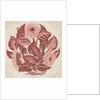 Dish design with flowers and foliage by William de Morgan