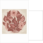 Dish design with flowers and foliage by William de Morgan