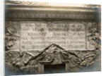 Photograph showing a cast of the inscription on the base of Trajan's Column, in the Victoria and Albert Museum by Anonymous