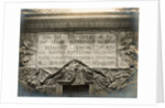 Photograph showing a cast of the inscription on the base of Trajan's Column, in the Victoria and Albert Museum by Anonymous