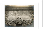 Photograph showing a cast of the inscription on the base of Trajan's Column, in the Victoria and Albert Museum by Anonymous