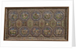 Rectangular panel of fifty-seven tiles, workshop of Ali Muhammad Isfahani by Ali Muhammad Isfahani