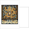 Tapestry with a five-clawed dragon pursuing a pearl amid clouds by Unknown