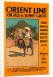 Orient Line Cruises to Sunny Lands, poster advertising the shipping company by John Hassall