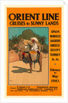 Orient Line Cruises to Sunny Lands, poster advertising the shipping company by John Hassall