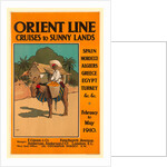 Orient Line Cruises to Sunny Lands, poster advertising the shipping company by John Hassall