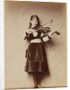 Xie (Alexandra) Kitchin playing a violin by Charles Lutwidge Dodgson