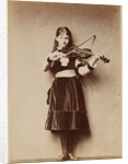 Xie (Alexandra) Kitchin playing a violin by Charles Lutwidge Dodgson
