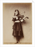 Xie (Alexandra) Kitchin playing a violin by Charles Lutwidge Dodgson