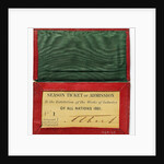 Season Ticket of Admission to the Exhibition of the Works of Industry of All Nations 1851, with Prince Albert's signature by Anonymous