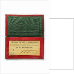 Season Ticket of Admission to the Exhibition of the Works of Industry of All Nations 1851, with Prince Albert's signature by Anonymous